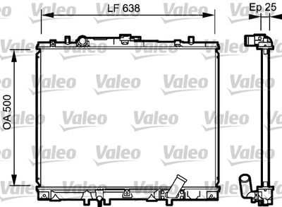 Radiator, engine cooling VALEO 734424