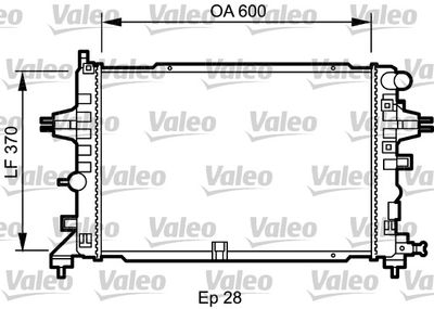 Radiator, engine cooling VALEO 734432