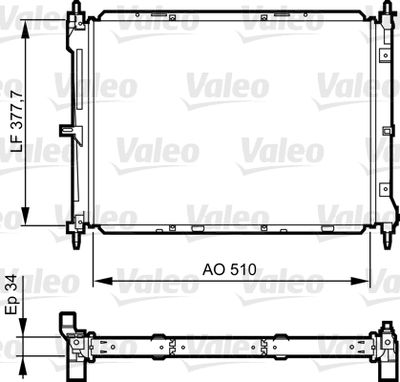 Radiator, engine cooling VALEO 734436