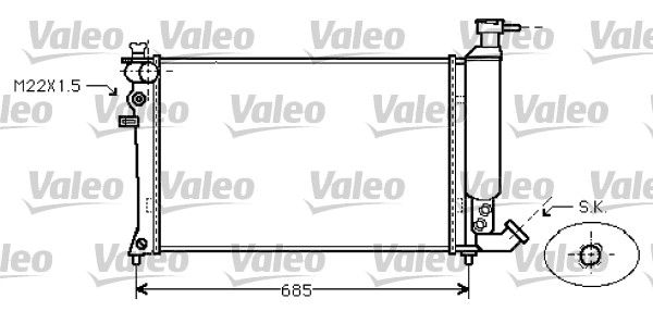 VALEO 734454 Radiator, engine cooling