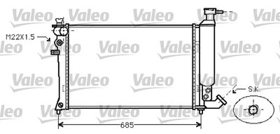 Radiator, engine cooling VALEO 734454