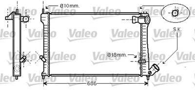 Radiator, engine cooling VALEO 734455