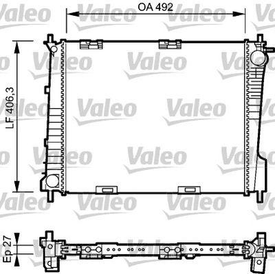 Radiator, engine cooling VALEO 734461