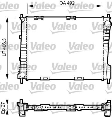Radiator, engine cooling VALEO 734462