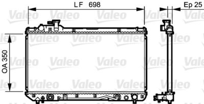 Radiator, engine cooling VALEO 734466