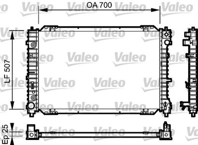 Radiator, engine cooling VALEO 734468