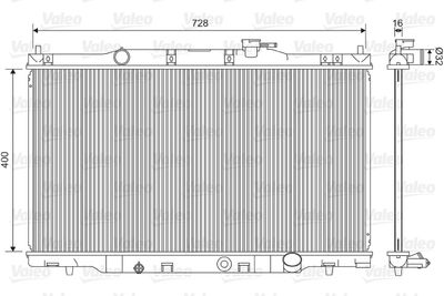 Radiator, engine cooling VALEO 734476