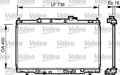Radiator, engine cooling VALEO 734477