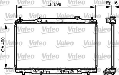 Radiator, engine cooling VALEO 734478