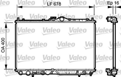 Radiator, engine cooling VALEO 734480
