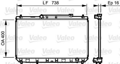 Radiator, engine cooling VALEO 734488