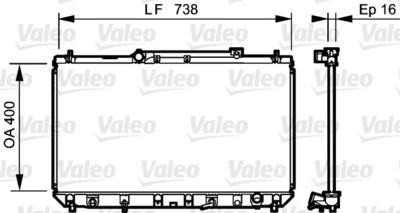 Radiator, engine cooling VALEO 734489
