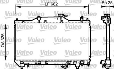Radiator, engine cooling VALEO 734491