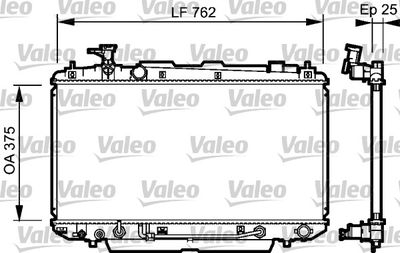 Radiator, engine cooling VALEO 734493