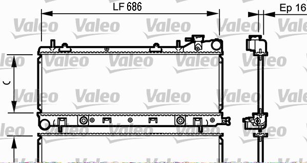VALEO 734577 Radiator, engine cooling