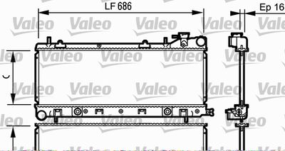 Radiator, engine cooling VALEO 734577