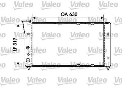 Radiator, engine cooling VALEO 734606