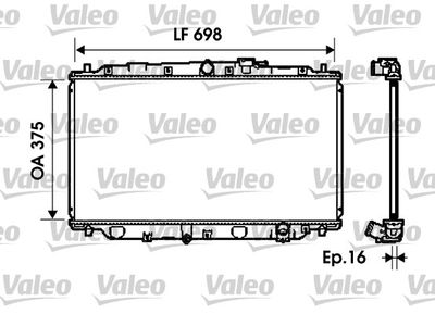 Radiator, engine cooling VALEO 734624
