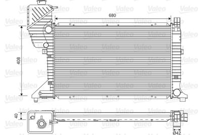 Radiator, engine cooling VALEO 734689