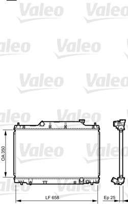 Radiator, engine cooling VALEO 734702