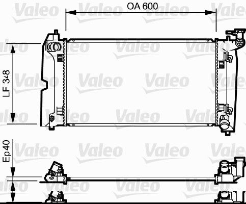 VALEO 734711 Radiator, engine cooling