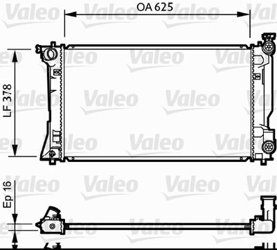 Radiator, engine cooling VALEO 734712