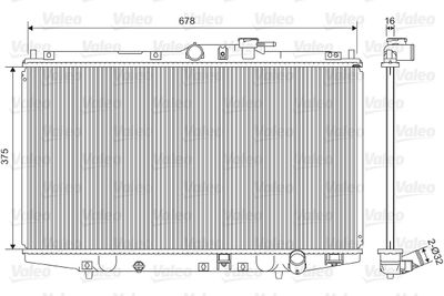 Radiator, engine cooling VALEO 734716