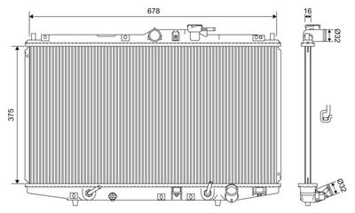 Radiator, engine cooling VALEO 734717