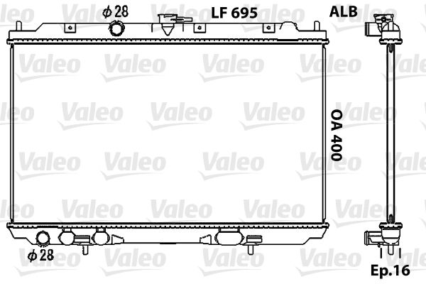 VALEO 734729 Radiator, engine cooling