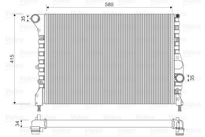 Radiator, engine cooling VALEO 734733