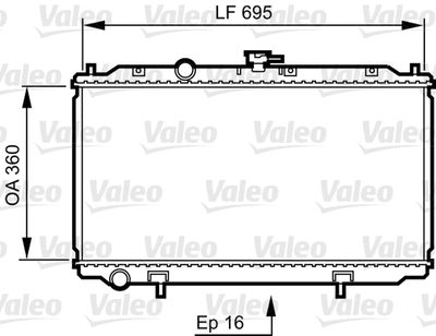 Radiator, engine cooling VALEO 734736