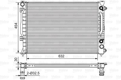 Radiator, engine cooling VALEO 734753
