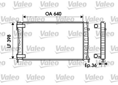 Radiator, engine cooling VALEO 734760