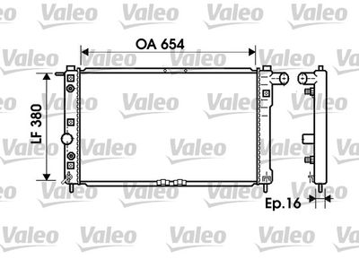 Radiator, engine cooling VALEO 734765