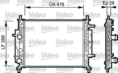 Radiator, engine cooling VALEO 734768