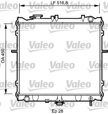 Radiator, engine cooling VALEO 734788