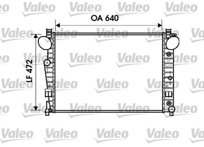 Radiator, engine cooling VALEO 734802