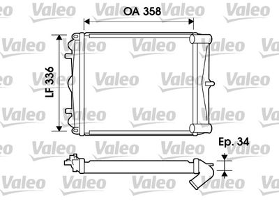 Radiator, engine cooling VALEO 734826