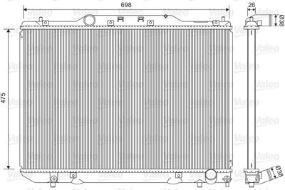 Radiator, engine cooling VALEO 734850