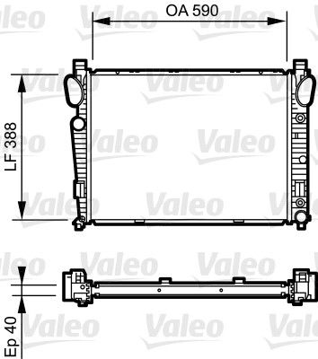 Radiator, engine cooling VALEO 734855