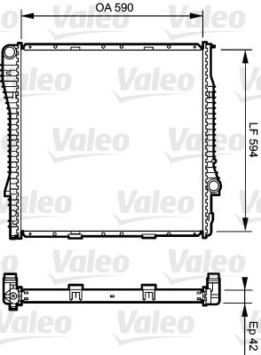 Radiator, engine cooling VALEO 734894