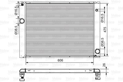 Radiator, engine cooling VALEO 734897