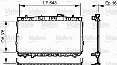 Radiator, engine cooling VALEO 734903