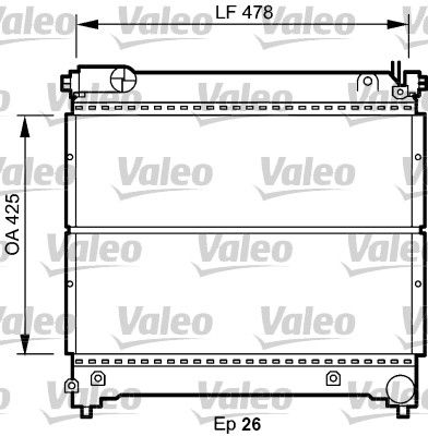 Radiator, engine cooling VALEO 734918