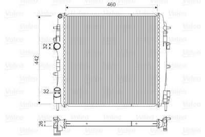 Radiator, engine cooling VALEO 734922