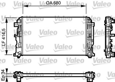 Radiator, engine cooling VALEO 734929