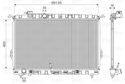 Radiator, engine cooling VALEO 734949
