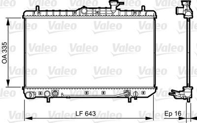 Radiator, engine cooling VALEO 734960