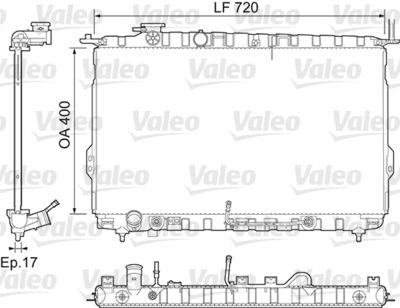 Radiator, engine cooling VALEO 734974