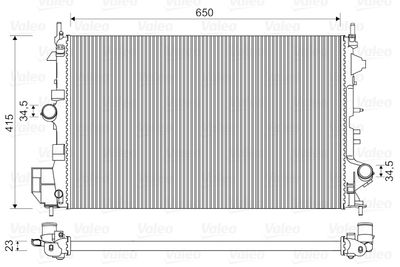 Radiator, engine cooling VALEO 734981